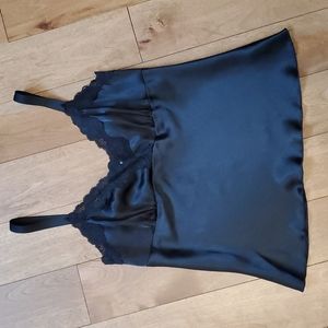 Black lace trim tank top